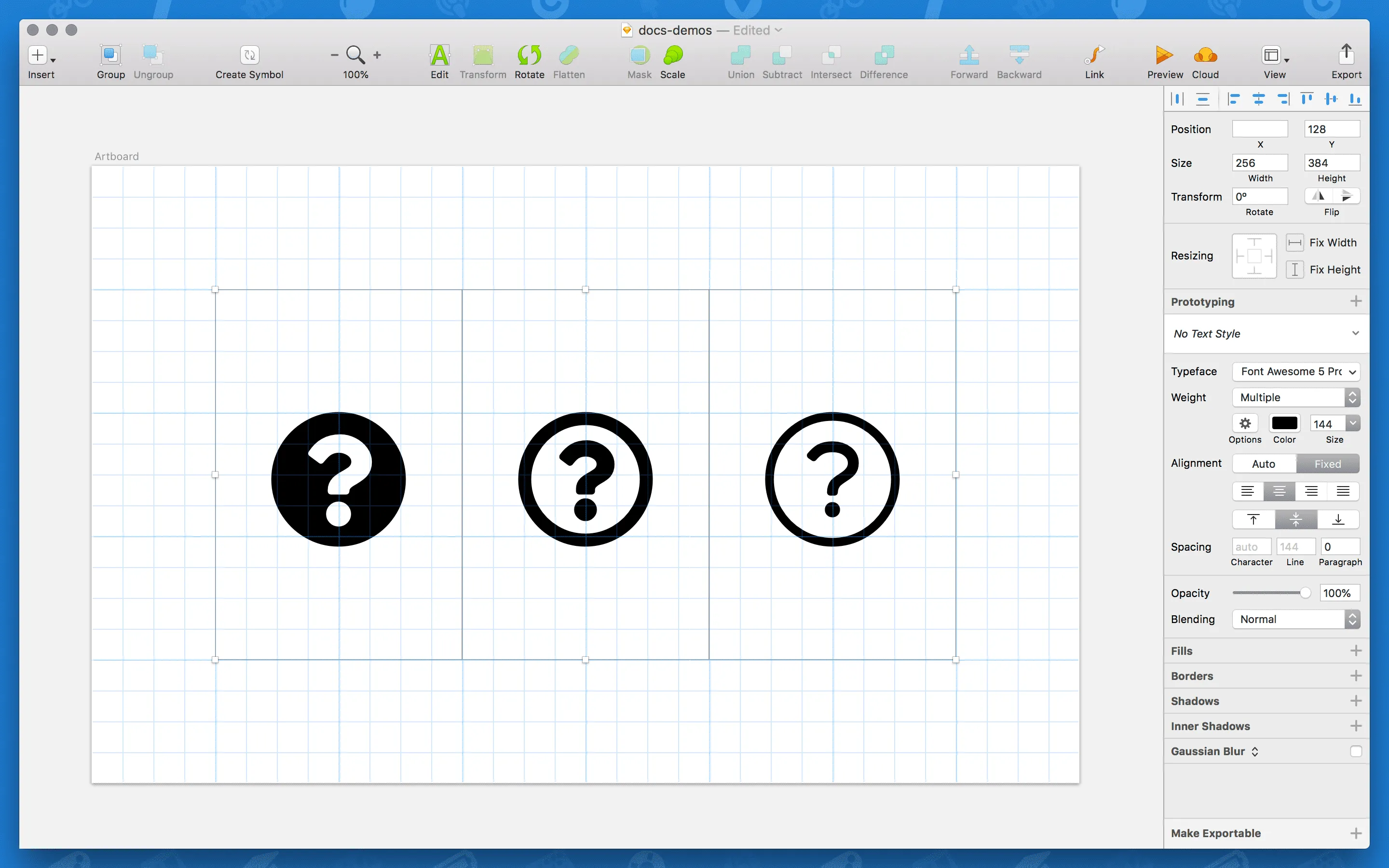 3 styles of question-circle