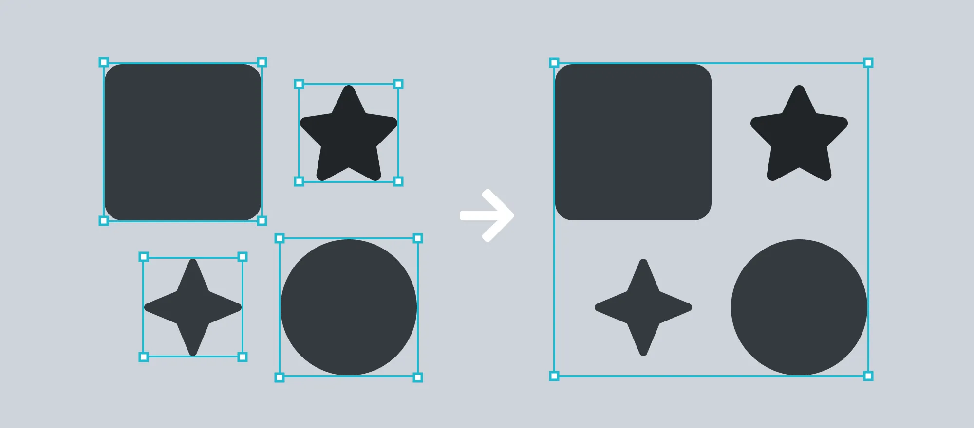 Combining shapes into a compound path