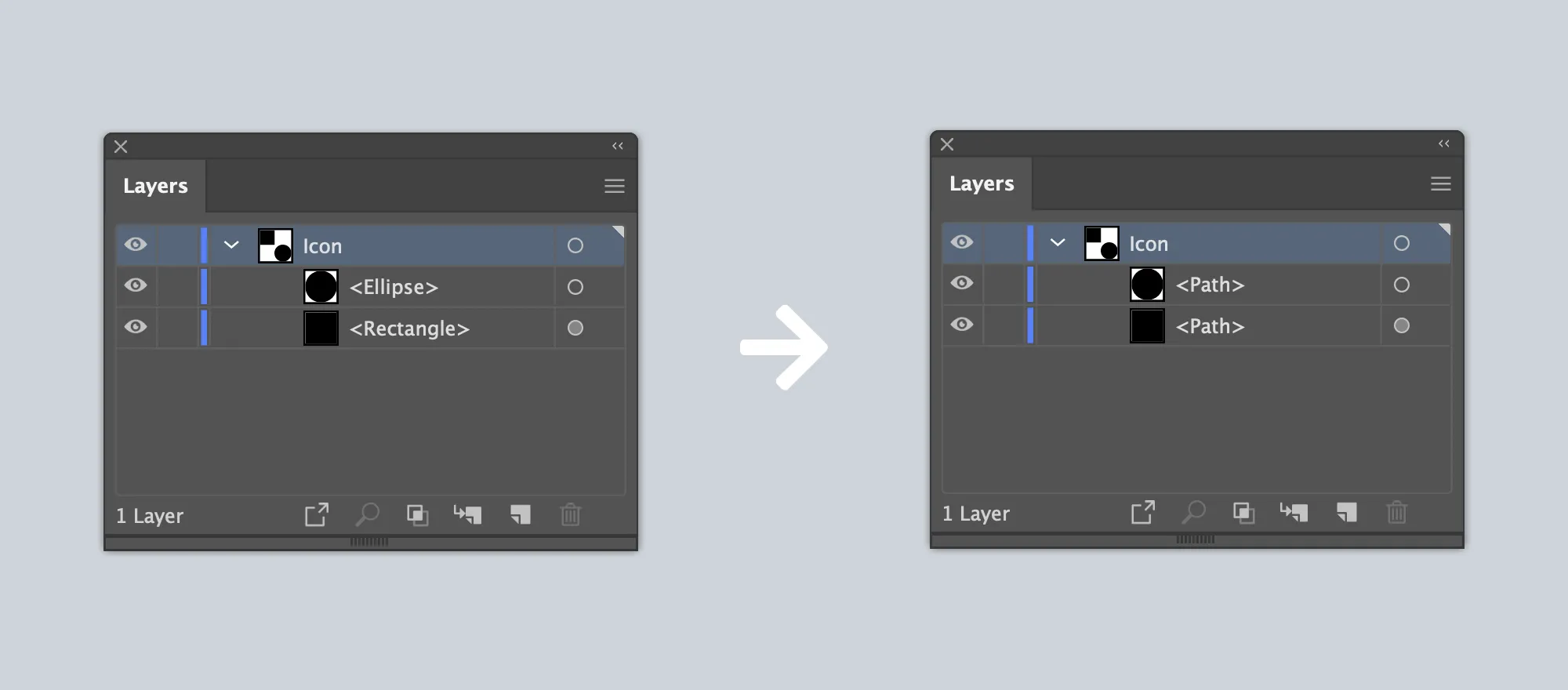 Convert shapes to compound paths
